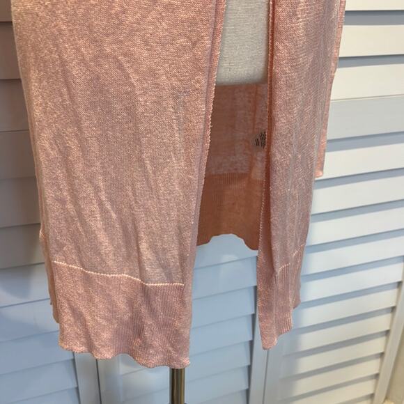Halogen NWT Pink Open-Front Cardigan in Linen/ Viscose blend. - Picture 4 of 8